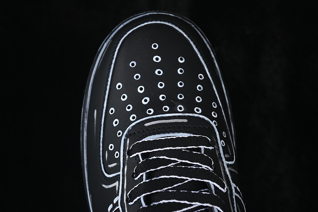 Nike [CW2288-001]-[AIR FORCE 1 07 LOW CASUAL SNEAKERS BLACK/WHITE/BLACK]-[WOMAN:36-39]-[MAN:40-45] - Image 10