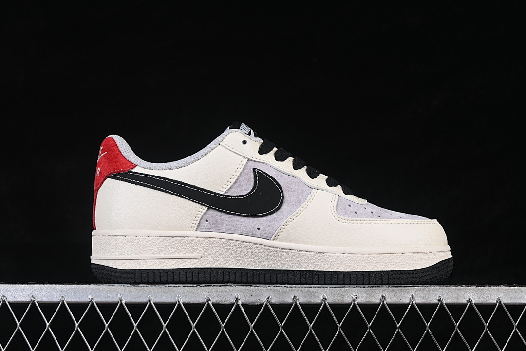 Nike [XD0028-015]-[AIR FORCE 1 07 LOW WHITE/GREY/BLACK/RED]-[WOMAN:36-39]-[MAN:40-45] - Image 16