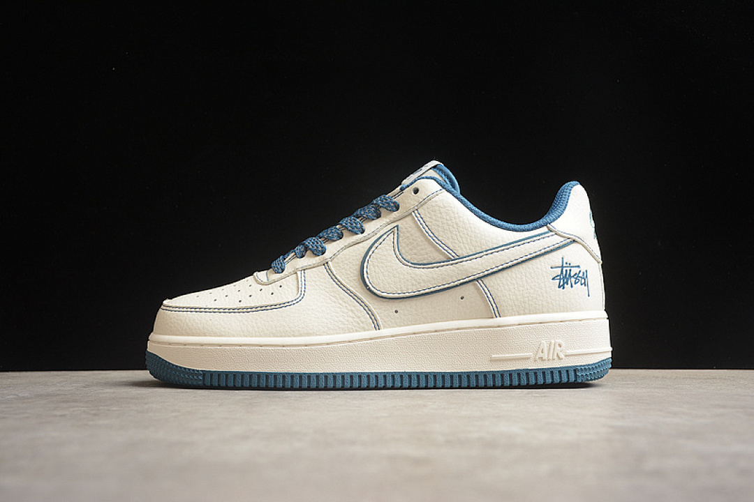 Nike Nike STUSSY AIR FORCE 1 LOW WHITE/GREY/BLUE · UN1635-333, photo 1
