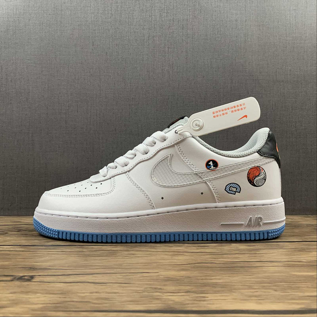Nike [DM8088-100]-[AIR FORCE 1 LOW LV8 GS YIN YANG WHITE/MULTI-COLOR/WOLF GREY]-[UNISEX:36-45], photo 1