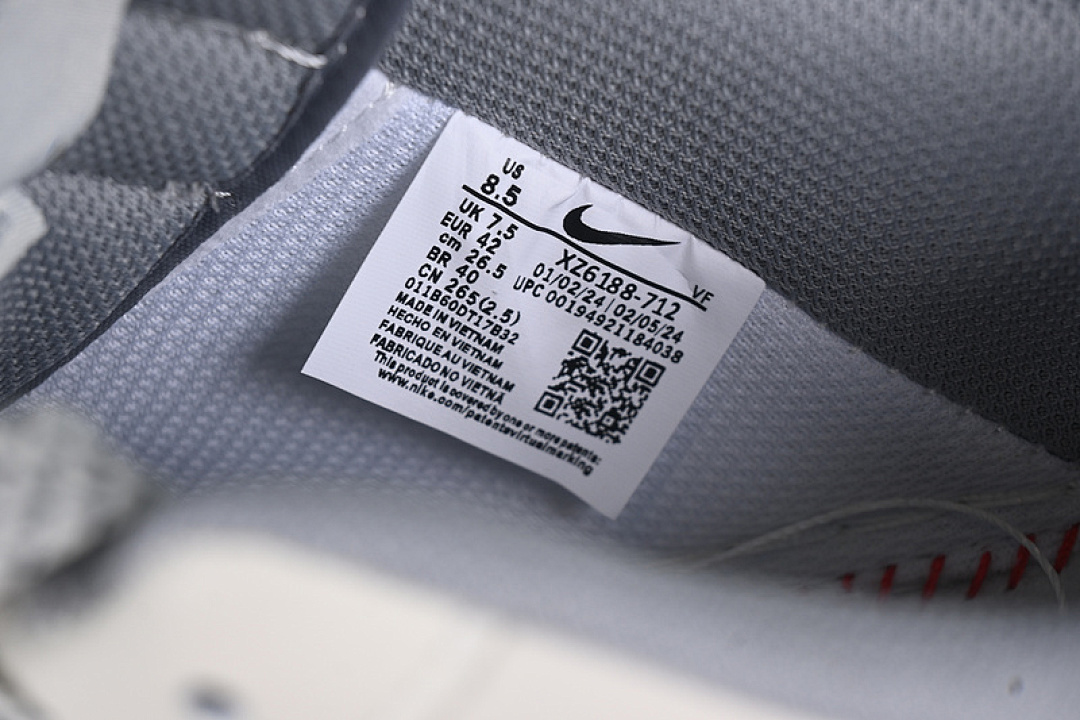 Nike [XZ6188-712]-[AIR FORCE 1 07 LOW WHITE/GREY]-[WOMAN:36-39]-[MAN:40-45] - Image 6
