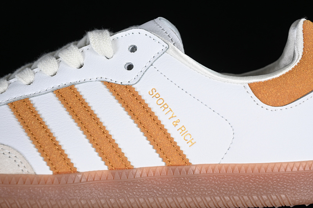 Adidas [IE5661]-[SAMBA OG SPORTY&RICH WHITE/BROWN/ORANGE]-[WOMAN:35.5-39]-[MAN:40-45] - Image 8