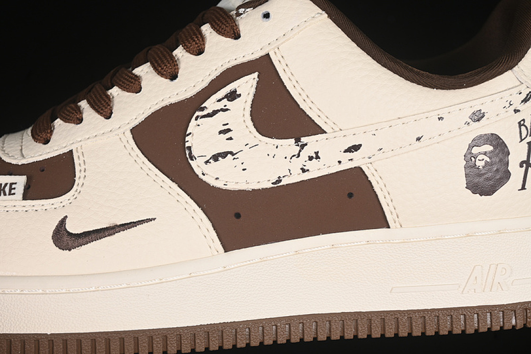 Nike [DF0188-061]-[AIR FORCE 1 07 LOW BAPE WHITE/BROWN]-[WOMAN:36-39]-[MAN:40-45] - Image 8
