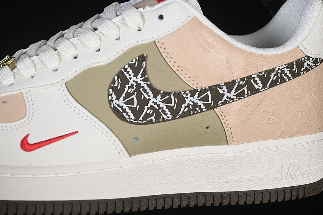 Nike [NH0601-537]-[AIR FORCE 1 07 LOW WHITE/BROWN/GREEN/RED]-[WOMAN:36-39]-[MAN:40-45] - Image 8