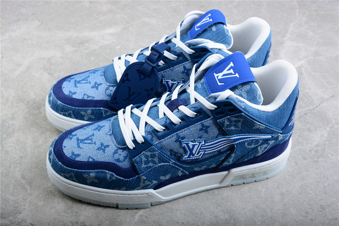 Louis Vuitton [L*V TRAINER 21SS SNEAKERS DARK BLUE/DARK BLUE/WHITE]-[MAN:39-45] - Image 10