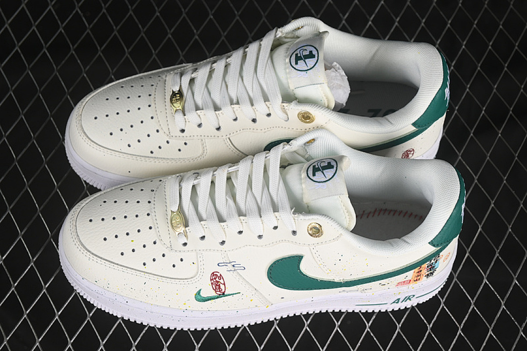 Nike [DQ7582-101]-[AIR FORCE 1 07 LOW WHITE/GREEN]-[WOMAN:36-39]-[MAN:40-45] - Image 11