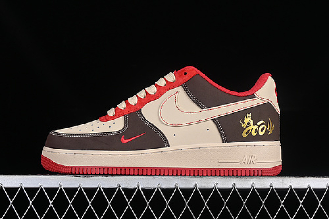 Nike [LN6239-841]-[AIR FORCE 1 07 LOW GREY/BROWN/RED]-[WOMAN:36-39]-[MAN:40-45], photo 1