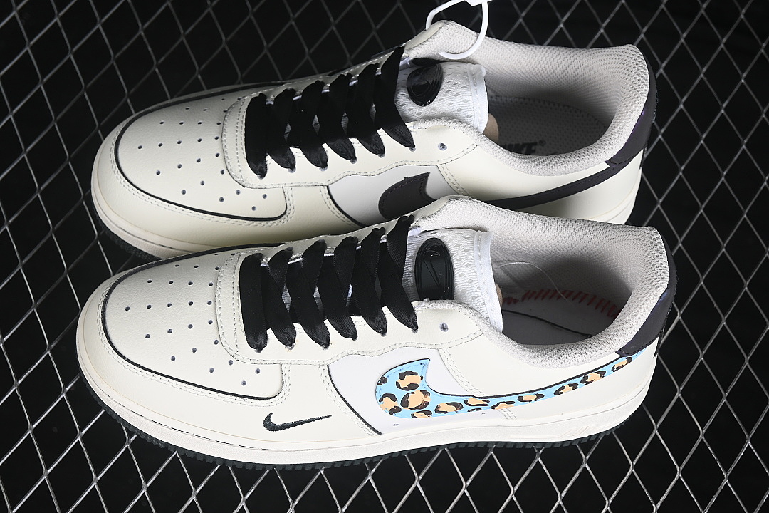 Nike [FB1839-199]-[AIR FORCE 1 07 LOW CASUAL SNEAKERS WHITE/BLACK/BLUE]-[WOMAN:36-39]-[MAN:40-45] - Image 11