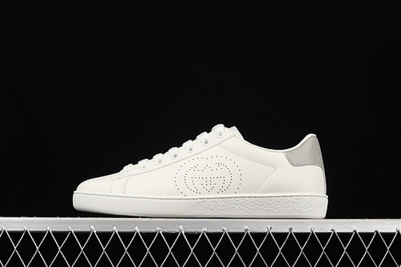Gucci Gucci ACE EMBROIDERED LOW-TOP SNEAKERS WHITE/WHITE/LIGHT GREY · A38D09072, photo 1