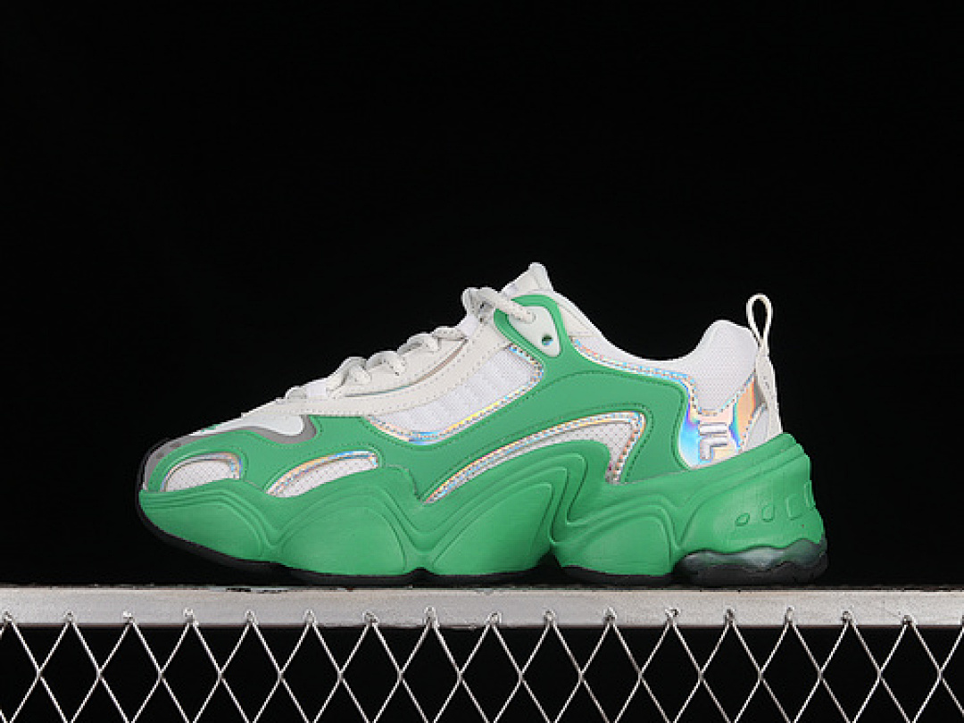 Fila [T12W311601FWA]-[FUSION CASUAL THICK SOLED DAD SHOES WHITE/GREEN]-[WOMAN:35.5-40], photo 1