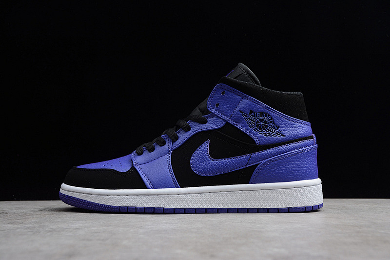 Jordan AIR Jordan 1 MID BLACK/DARK CONCORD-WHITE · 554724-051, photo 1