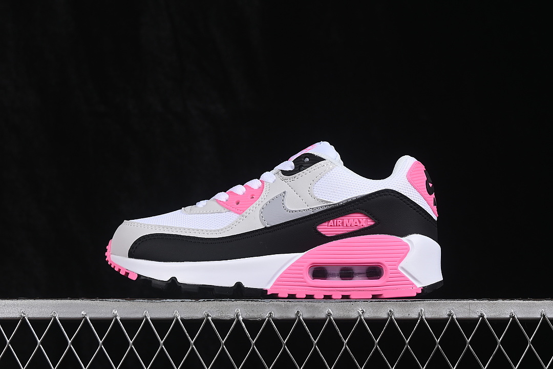 Unbranded [IM4613-100]-[AIR MAX 90 AIR CUSHIONED RUNNING SHOES PINK/BLACK/WHITE]-[WOMAN:36-39]-[MAN:, photo 1