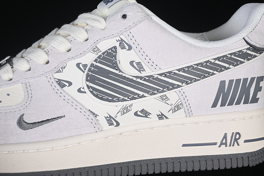 Nike [JP8028-071]-[AIR FORCE 1 07 LOW CASUAL SNEAKERS WHITE/DARK GRAY]-[WOMAN:36-39]-[MAN:40-45] - Image 7