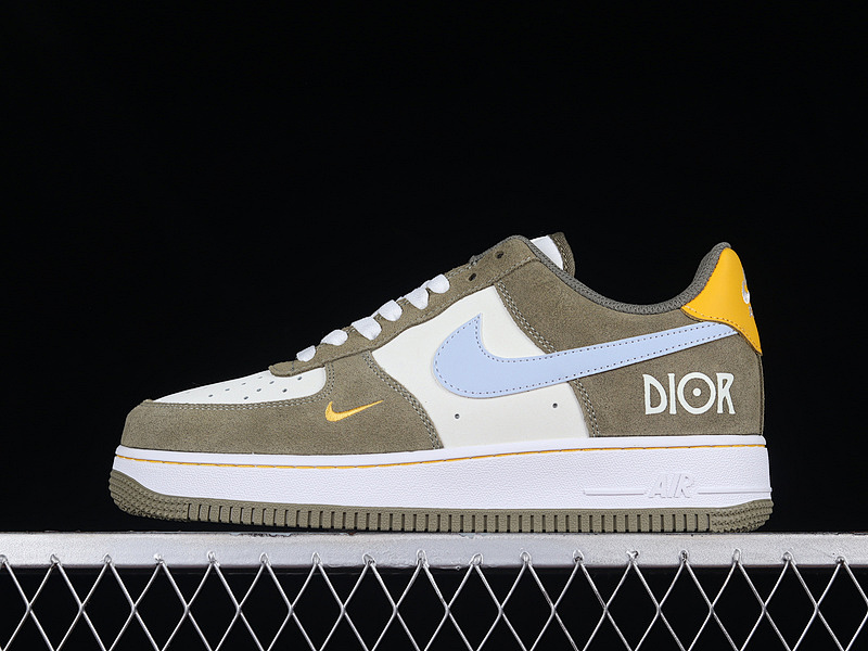 Nike Nike AIR FORCE 1 LOW OLIVE/BEIGE/BLUE-YELLOW · HX123-003, photo 1