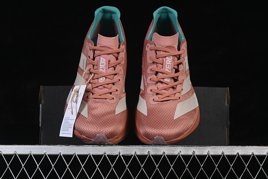 Adidas [HQ0099]-[ADIZERO ADIOS 4 M LOW-TOP RUNNING SHOES PINK/BEIGE]-[WOMAN:36-39]-[MAN:40-46] - Image 13