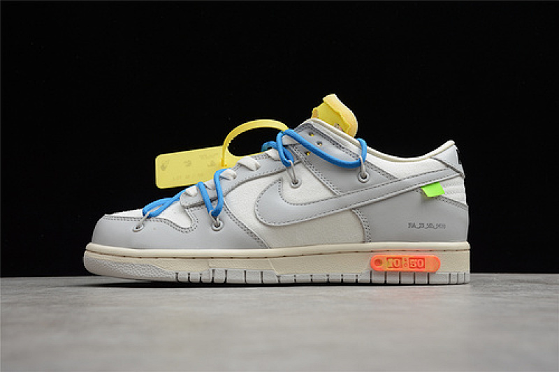 Off-White Nike OW X SB DUNK LOW 10 OF 50 LIGHT GREY/BLUE/WHITE · DM1602-112, photo 1