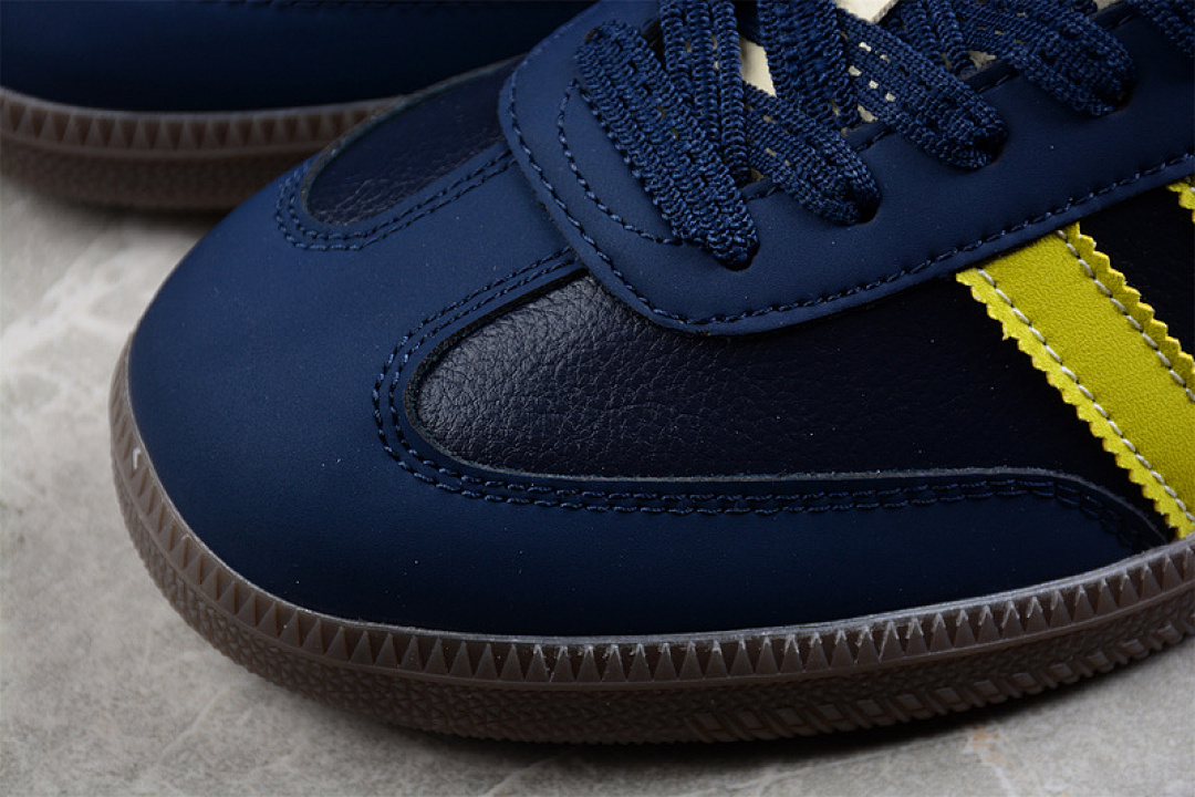 Adidas [S42595]-[WALES BONNER SAMBA SHOES COLLEGIATE NAVY/CREAM WHITE/YELLOW]-[UNISEX:35-45] - Image 9