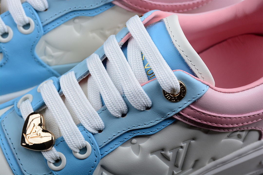 Louis Vuitton [L*V LOW SKATE SHOES WHITE/LIGHT PINK/SKY BLUE]-[WOMAN:35-40] - Image 9