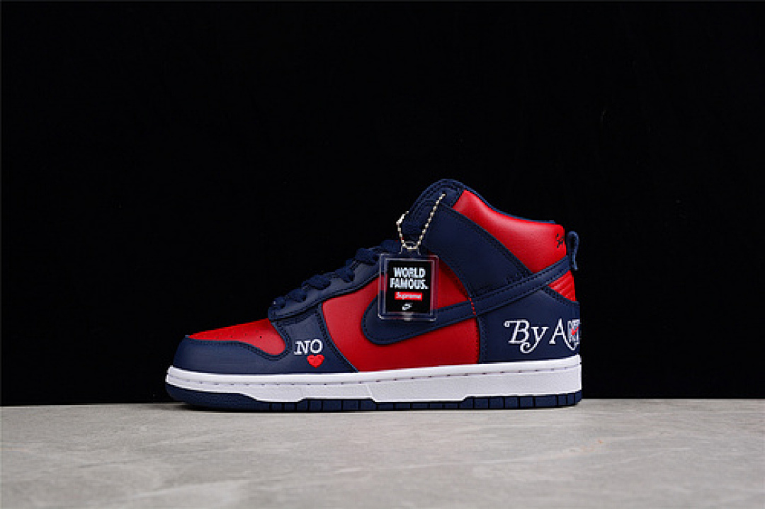 Unbranded [DH0953-400]-[SB DUNK HIGH DARK BLUE/DARK BLUE/RED]-[WOMAN:36-39]-[MAN:40-47.5], photo 1