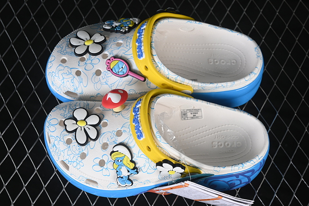 Crocs [ROUND-TOED THICK-SOLED SLIPPERS WHITE/YELLOW/BLUE]-[WOMAN:34-39]-[MAN:40] - Image 7