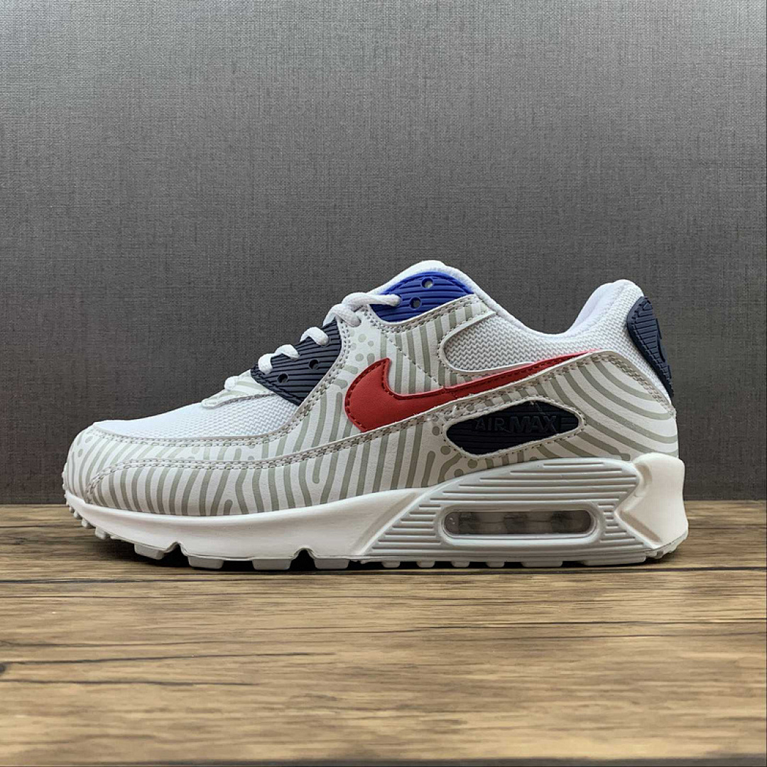 Unbranded [CW7574-100]-[AIR MAX 90 EURO TOUR WHITE/MIDNIGHT NAVY/BRIGHT BLUE/UNIVERSITY (RED]), photo 1