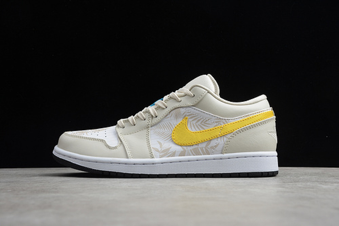 Jordan [CK3022-107]-[AIR JORDAN 1 LOW PALM TREE LIGHT OREWOOD BROWN/AMARILLO-WHITE-LASER (BLUE]), photo 1