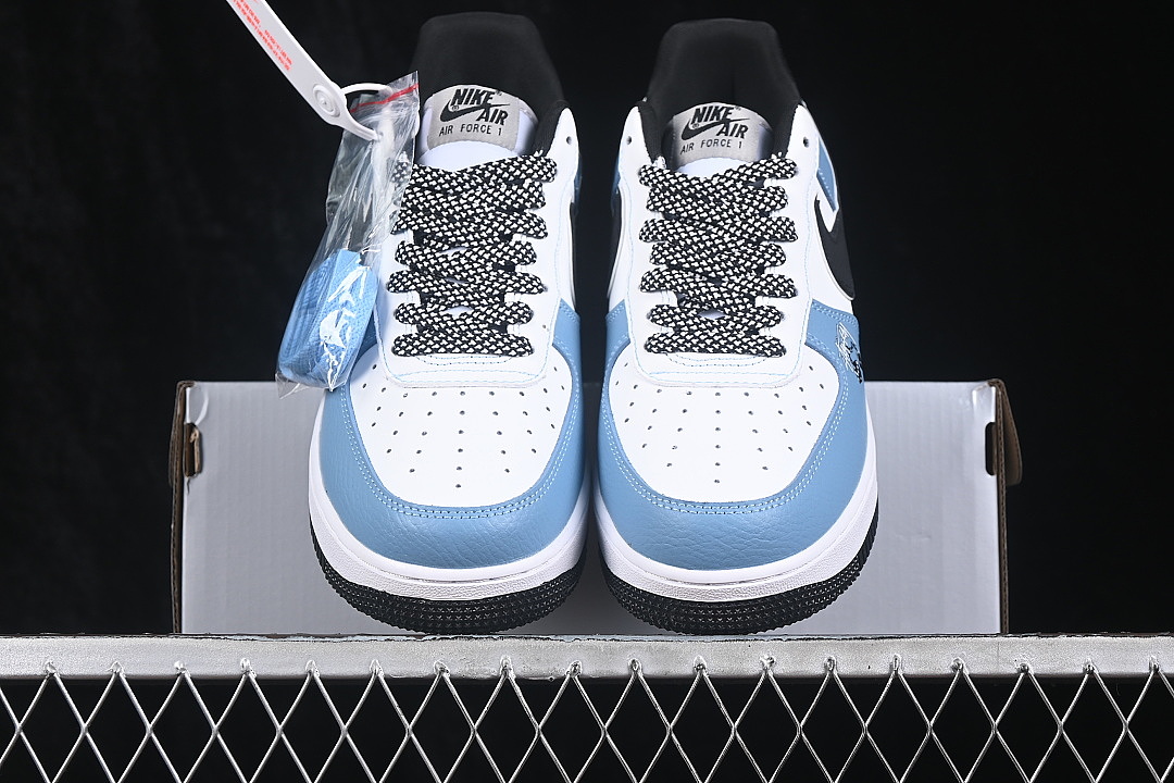 Nike [LD1999-029]-[AIR FORCE 1 07 LOW CASUAL SNEAKERS SKY BLUE/WHITE/BLACK]-[WOMAN:36-39]-[MAN: - Image 12