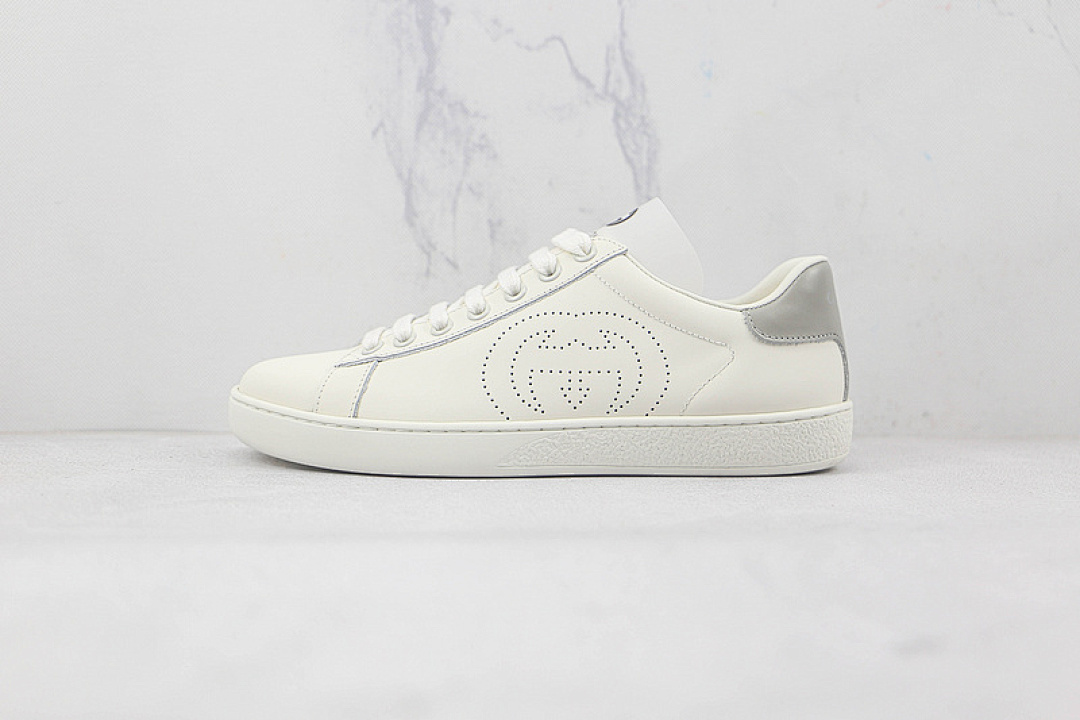 Gucci [GU*CCI ACE EMBROIDERED LOW-TOP SNEAKERS WHITE/WHITE/LIGHT GREY]-[WOMAN:35-39]-[MAN:40-44] - Image 10