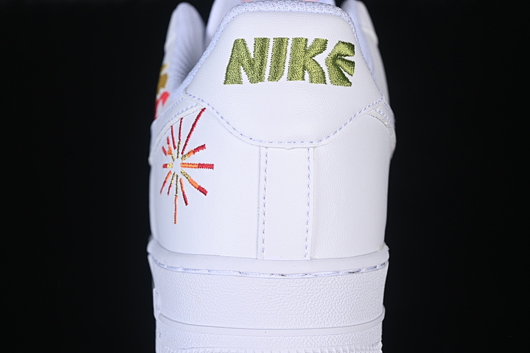 Nike [IQ1133-111]-[AIR FORCE 1 07 LOW WHITE/BEIGE/RED/GREEN]-[WOMAN:36-39]-[MAN:40-45] - Image 7