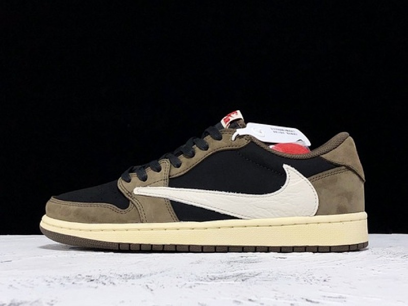 Jordan GT AIR Jordan 1 RETRO LOW OG TRAVIS SCOTT BLACK/DARK MOCHA/RED · CQ4277-001, photo 1