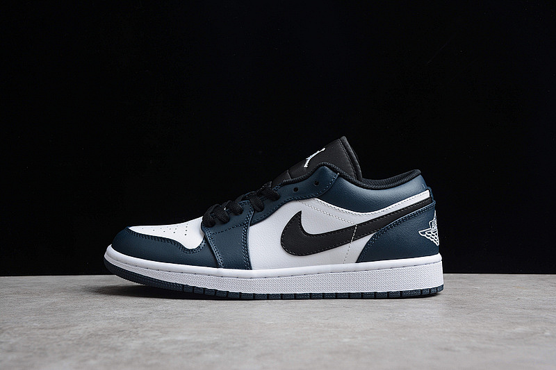 Jordan AIR Jordan 1 LOW WHITE/DARK TEAL/BLACK · 553558-411, photo 1