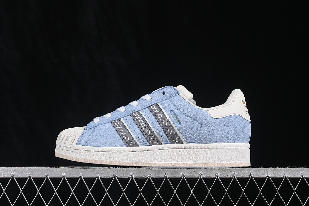 Unbranded [LC0469]-[SUPERSTAR II SHELL TOE CASUAL SNEAKERS LIGHT BLUE/BLUE]-[WOMAN:35-39]-[MAN:40-45], photo 1