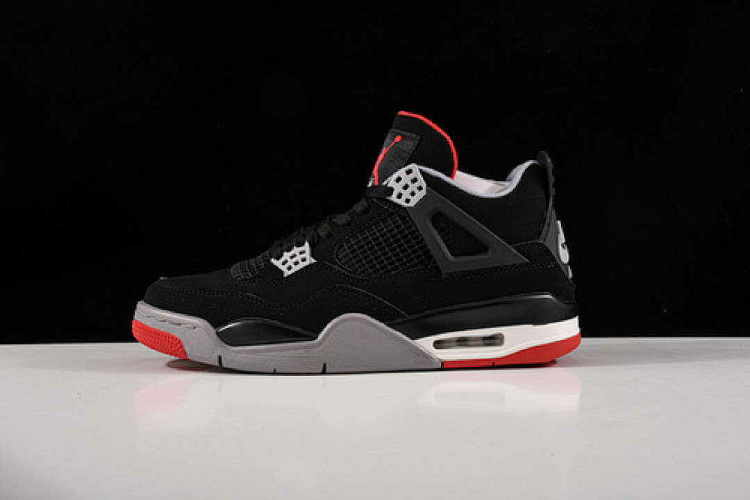 Jordan AIR Jordan 4 RETRO BRED BLACK/FIRE RED-CEMENT GREY · 308497-060, photo 1