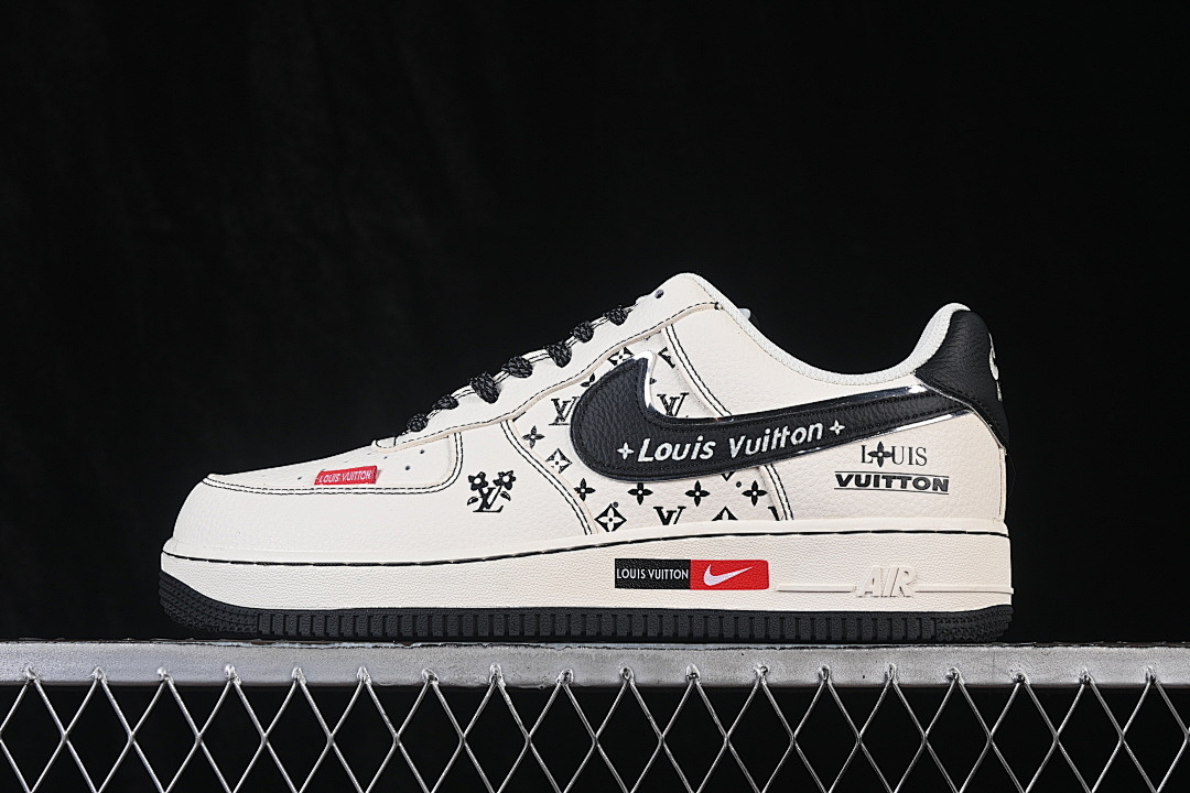 Nike [DD1982-345]-[AIR FORCE 1 07 LOW CASUAL SNEAKERS WHITE/BLACK/WHITE]-[WOMAN:36-39.5]-[MAN:40-45] - Image 2