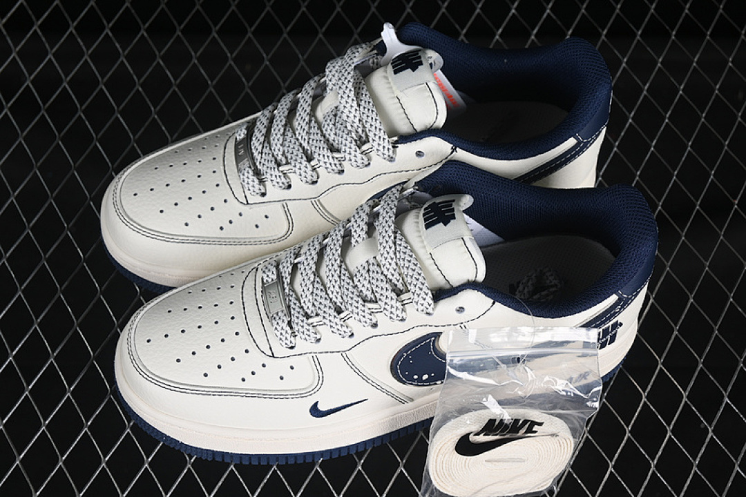 Nike [XS1958-522]-[AIR FORCE 1 07 LOW UN WHITE/GREY/BLUE]-[WOMAN:36-39]-[MAN:40-45] - Image 11