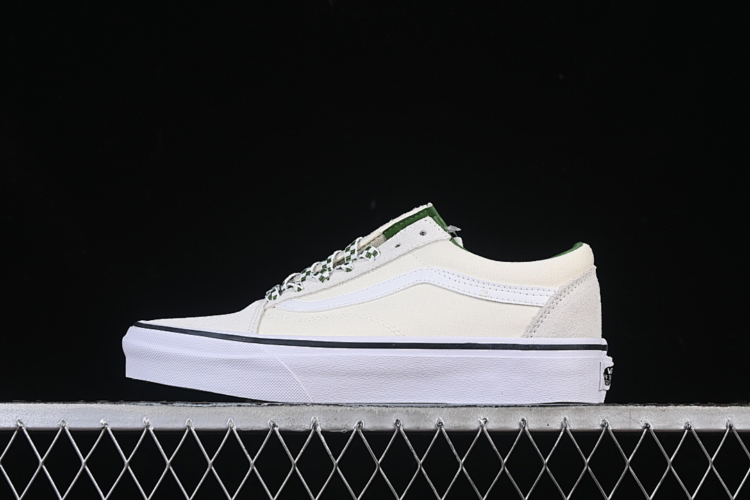 LOW TOP CASUAL SKATE SHOES BEIGE/WHITE · VN000D6WBOM, photo 1