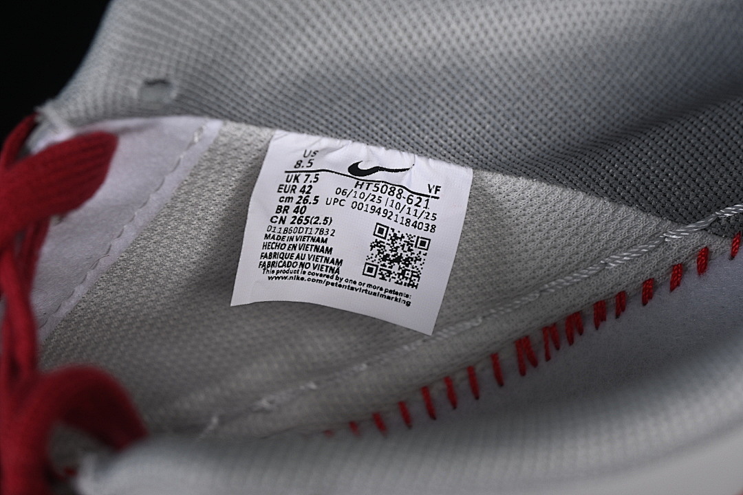 Nike [HT5088-621]-[AIR FORCE 1 07 LOW GREY/WHITE/RED]-[WOMAN:36-39]-[MAN:40-45] - Image 6
