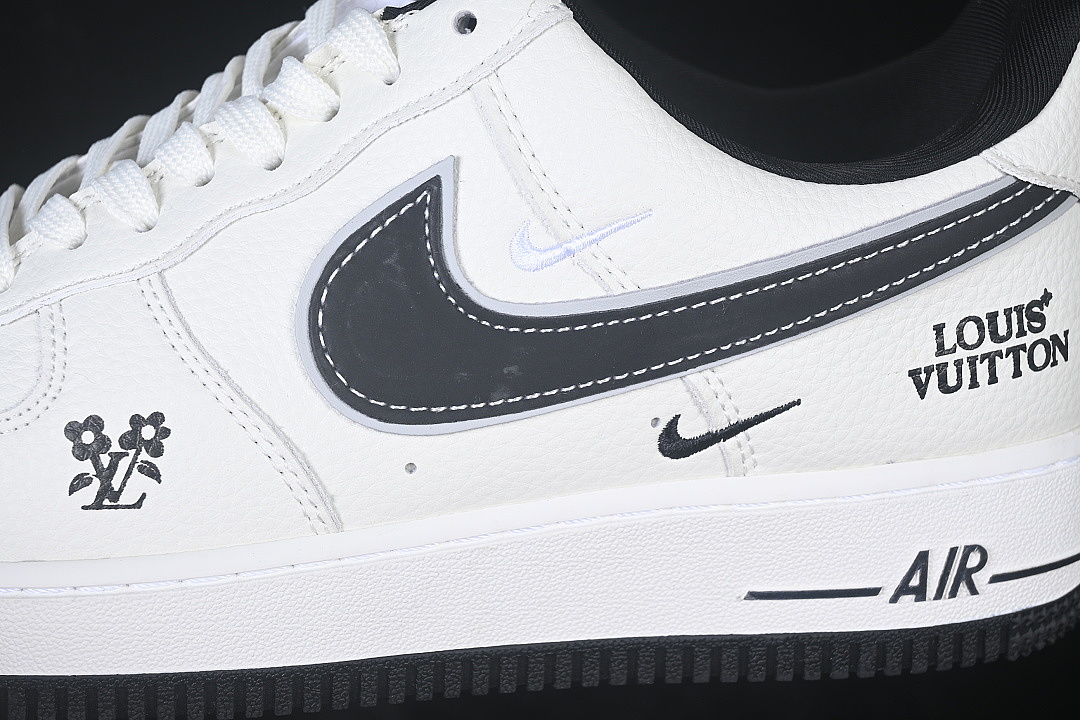 Nike [WY0655-117]-[AIR JORDAN 1 LOW AJ1 RETRO CULTURE BASKETBALL SHOES WHITE/BLACK]-[WOMAN:36-39]-[M - Image 7