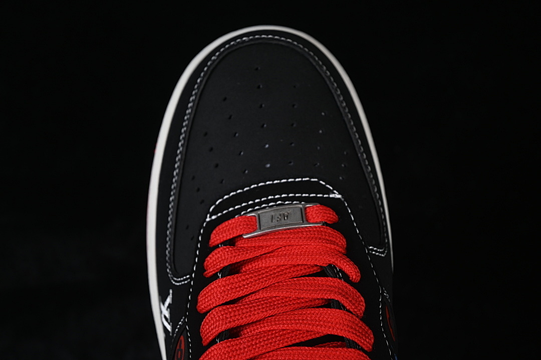 Nike [FN4932-002]-[AIR FORCE 1 07 LOW CASUAL SNEAKERS BLACK/RED/WHITE]-[WOMAN:36-39]-[MAN:40-45] - Image 9