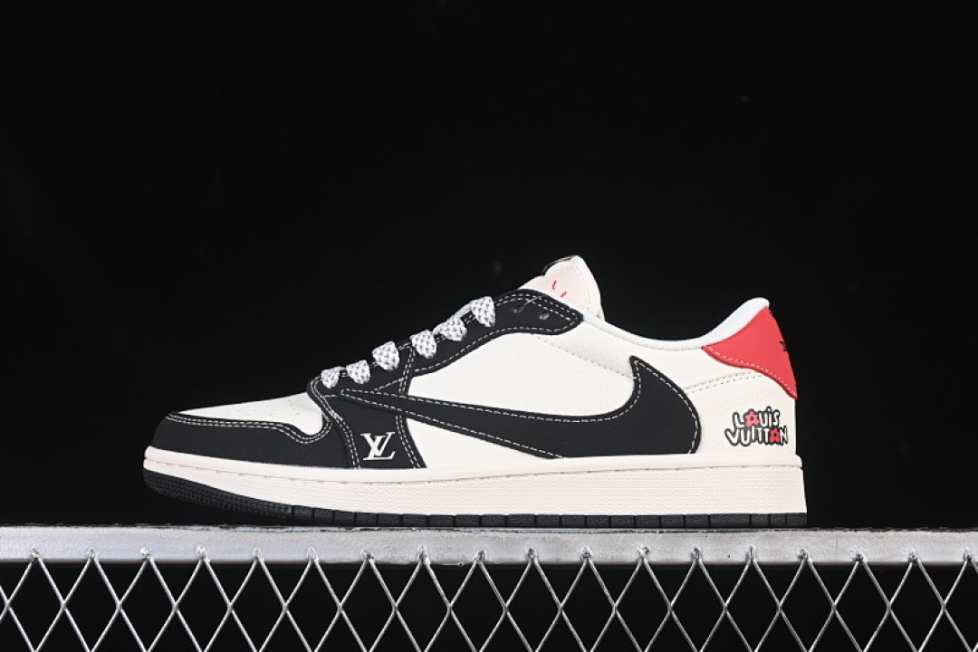 Jordan [ZH2598-162]-[TRAVIS SCOTT X AIR JORDAN 1 LOW OG AJ1 BLACK/WHITE/RED]-[WOMAN:36-39]-[MAN:40-45], photo 1