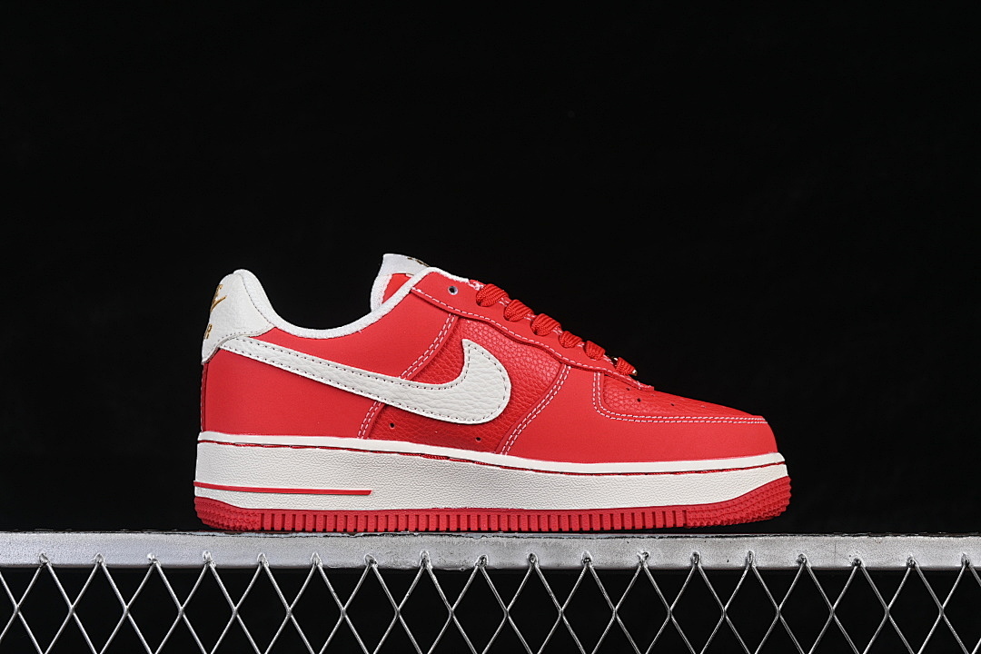 Nike [NH0601-523]-[AIR FORCE 1 07 LOW CASUAL SNEAKERS RED/WHITE/GOLD]-[WOMAN:36-39]-[MAN:40-45] - Image 16