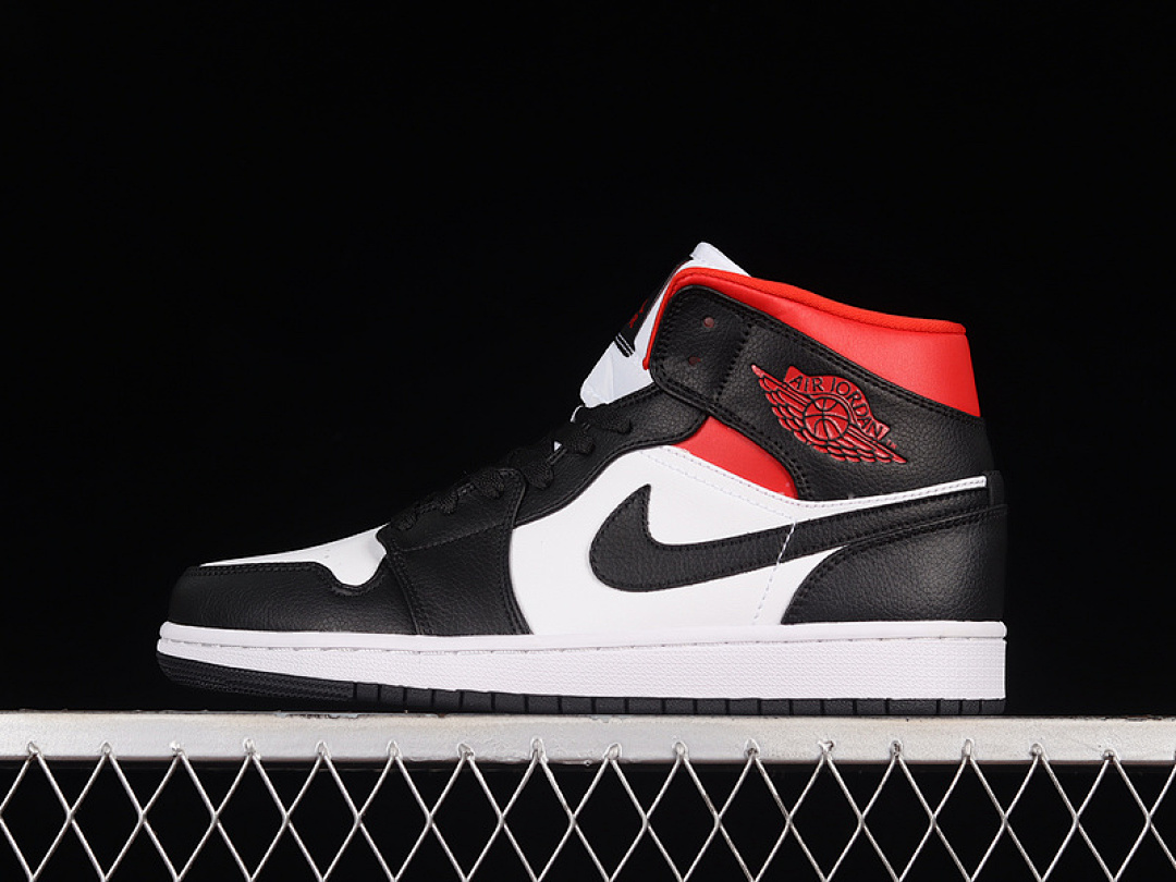 Jordan [BQ6472-061]-[AIR JORDAN 1 MID BLACK/GYM RED-SAIL]-[WOMAN:35.5-39]-[MAN:40-46], photo 1