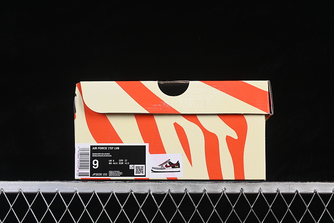 Nike [JP2026-153]-[AIR FORCE 1 07 LOW CASUAL SHOES NAVY BLUE/WHITE/RED]-[WOMAN:36-39]-[MAN:40-45] - Image 11