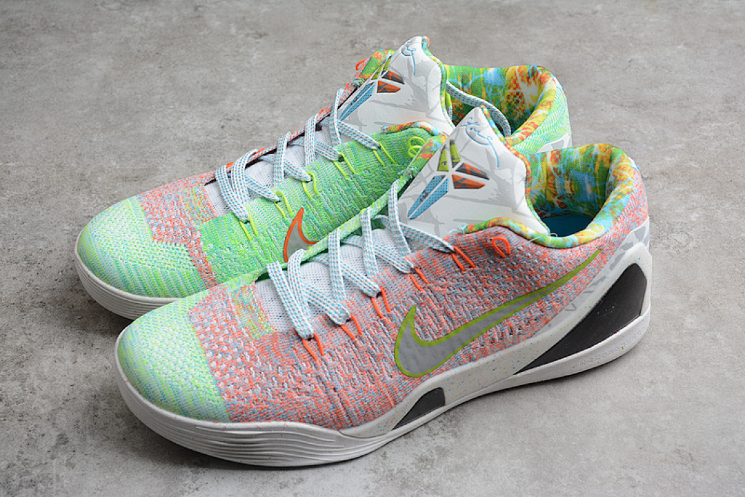 Nike [678301-904]-[KOBE 9 ELITE PREMIUM WHAT THE KOBE MULTI-COLOR/REFLECT SILVER-CHLORINE (BLUE]) - Image 9