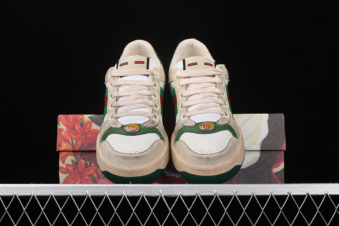 Gucci [GU*CCI ACE EMBROIDERED LOW-TOP SNEAKER BEIGE/WHITE/GREEN]-[UNISEX:35-44] - Image 4