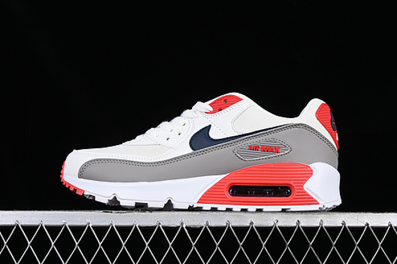 Nike AIR MAX 90 WHITE/RED/BLACK/GREY · DB0625-101, photo 1