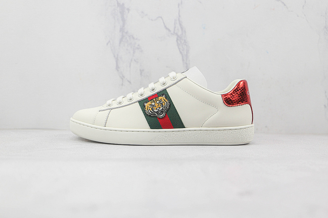 Gucci [GU*CCI ACE EMBROIDERED LOW-TOP SNEAKERS WHITE/GREEN/RED]-[WOMAN:35-39]-[MAN:40-44] - Image 10