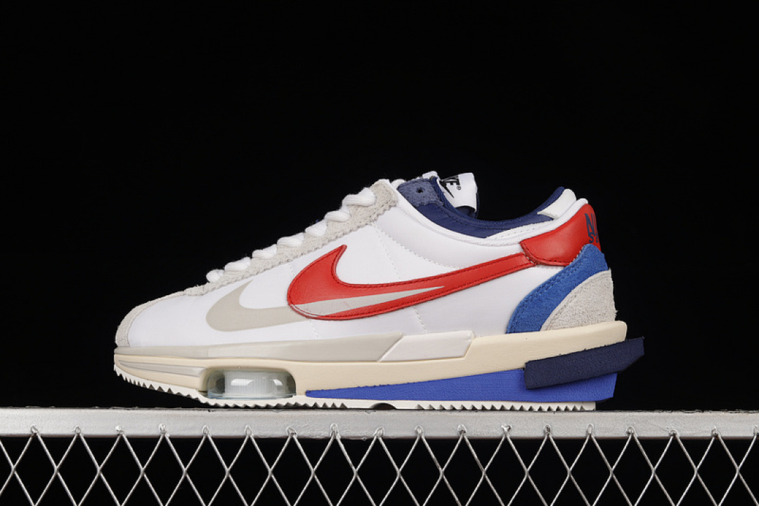 Sacai Sacai X AIR ZOOM CORTEZ SP 4.0 WHITE/RED/BLUE · DQ0581-100, photo 1