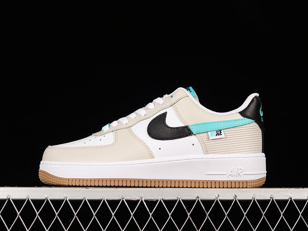 Nike [DX6062-101]-[AIR FORCE 1 LOW 07 SPLICED SWOOSH BEIGE/WHITE/BLACK]-[WOMAN:36-39]-[MAN:40-45], photo 1