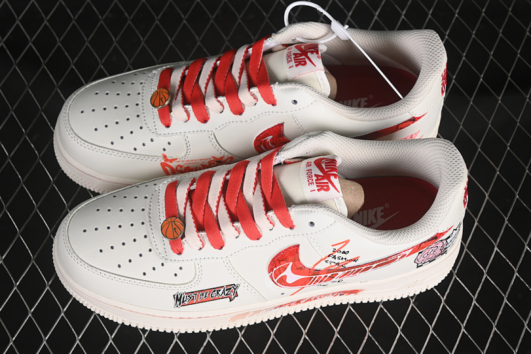 Nike [SD2023-024]-[AIR FORCE 1 07 LOW LOVE BRAIN WHITE/RED]-[WOMAN:36-39]-[MAN:40-45] - Image 11
